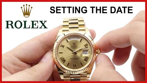 setting time on a rolex|adjust rolex day date.